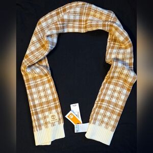 Timberland Women’s Scarf Buffalo Plaid Beige FabFitFun 2023 - Brand New W/ Tags